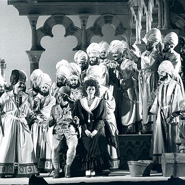 Agnes Baltsa in L'italiana in Algeri 1991 (Foto: S. Toepffer)