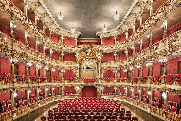 Foto des Innenraums des Cuvillies Theaters