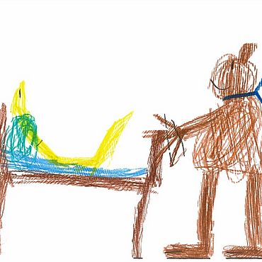 Kinderzeichnung eines B&auml;rs