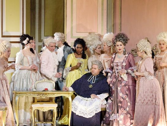 Andrea Chénier: Anja Harteros (Maddalena di Coigny), J'Nai Bridges (Bersi), Ulrich Reß (Abate), Doris Soffel (Gräfin di Coigny)