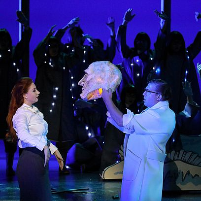 Alyona Abramowa (Puck/Titania) und Julian Pr&eacute;gardien (Oberon)