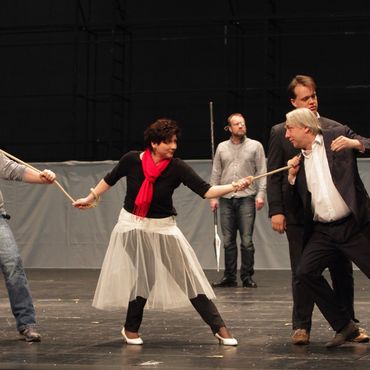 Aga Mikolaj bei den Proben zu RHEINGOLD (2012, Foto: Wilfried Hoesl)