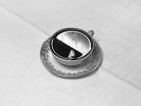 Photo of a butterfly on a cup