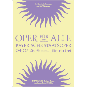 Oper für alle 2026 halbe lila Sonne A0 (Plakat)