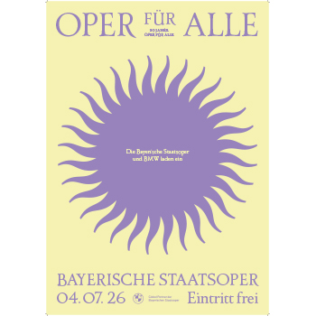 Oper für alle 2026 lila Sonne A0 (Plakat)